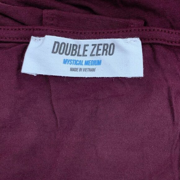 Double Zero Maroon V-Neck Long Sleeve Bodysuit - Picture 4 of 6